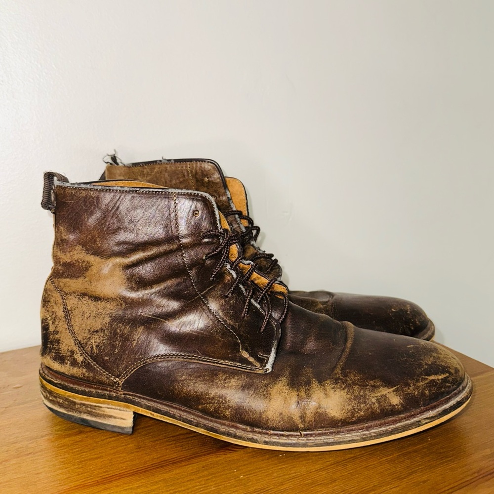 Shoe the Bear Copenhagen Chestnut Brown Leather Boots (size 44 / US 10)